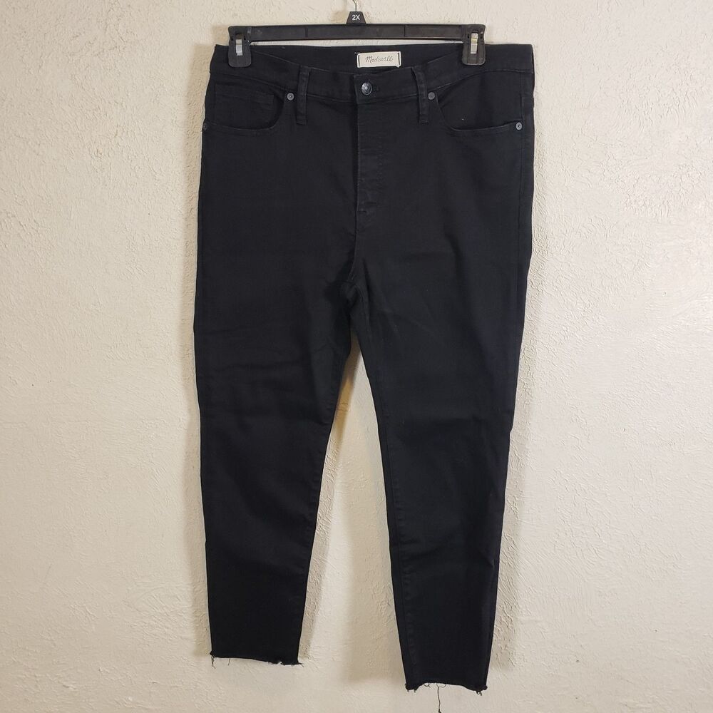 Madewell 9” High Rise Skinny Jeans Womens Black Denim Pants Stretch Size 32